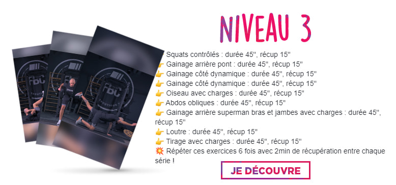 Programme #lesconfinés Séance 1 - Niveau 3