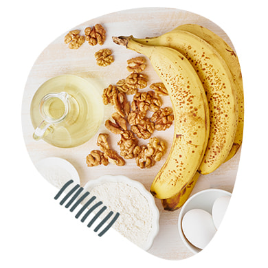 Ingrédients pour le Gâteau à la banane