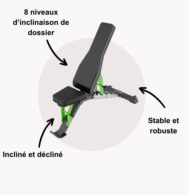 Banc musculation multiposition 