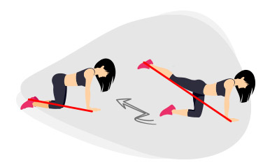 Kick arrière avec élastique