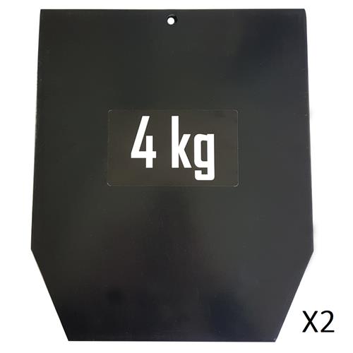 Accessoires Fitness Plaques 4 kg pour gilet lesté 15 kg (la paire)