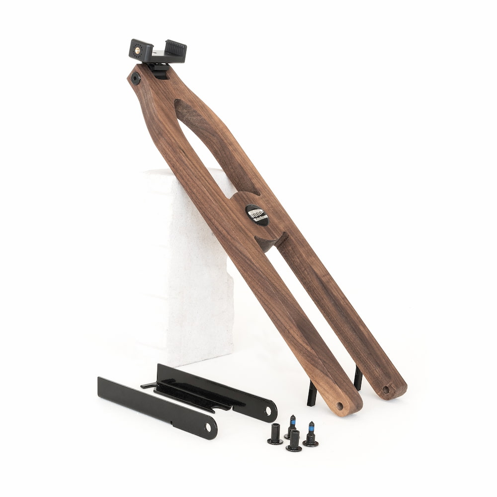 Rameur Bras de support smartphone et tablette Noyer