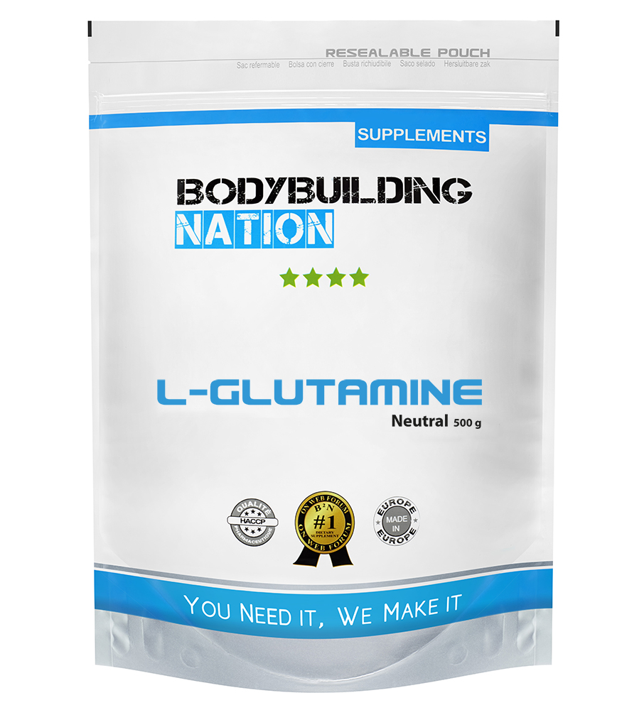 Acides Aminés Glutamine BODYBUILDING NATION Sachet de 500 g Neutre