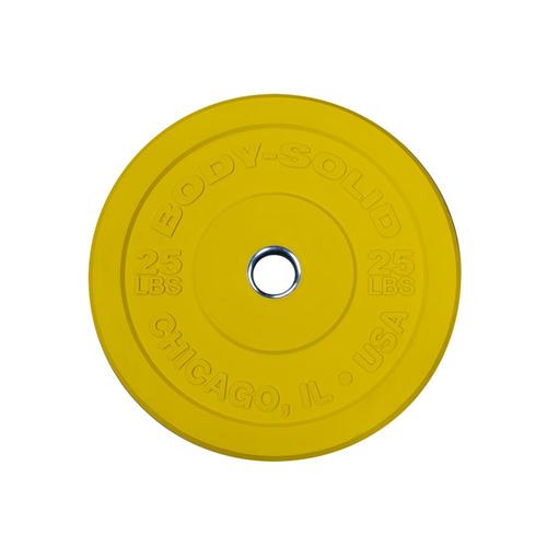 Disque Olympique - Diamètre 51mm Bodysolid Chicago Olympic Bumper Plate 15 kg