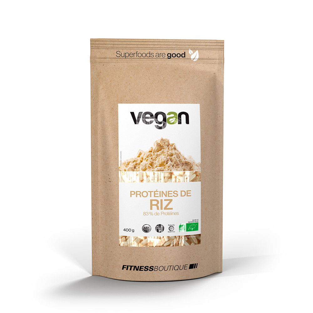  Vegan Proteines de Riz 83 % Cru et BIO