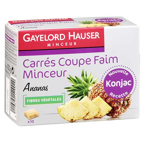 Carrés coupe faim konjac ananas, Gayelord Hauser (x 10, 100 g)