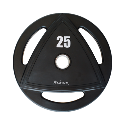 Disque Olympique - Diamètre 51mm Heubozen Disque caoutchouc olympique 25 kg Noir