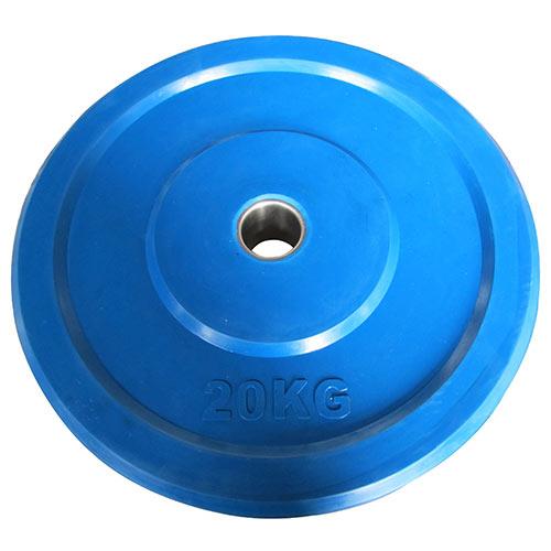 Olympique - Diamètre 51mm Heubozen Disque Caoutchouc Olympique 20kg Bleu