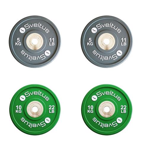Disque Olympique - Diamètre 51mm Sveltus PACK Disques Olympiques 5/10 kg