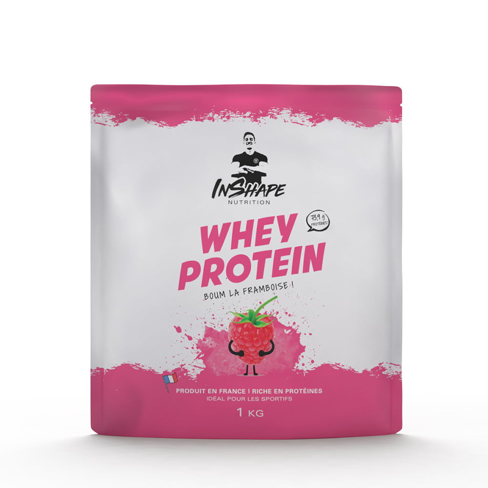Whey Protéine Whey Protein TIBO INSHAPE Framboise Sachet de 1 kg FitnessBoutique